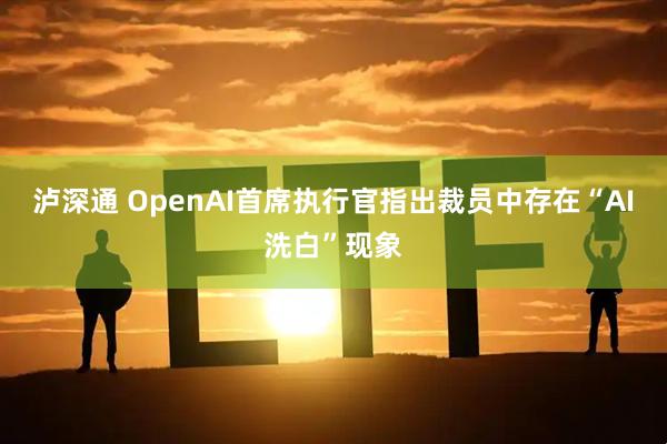泸深通 OpenAI首席执行官指出裁员中存在“AI洗白”现象