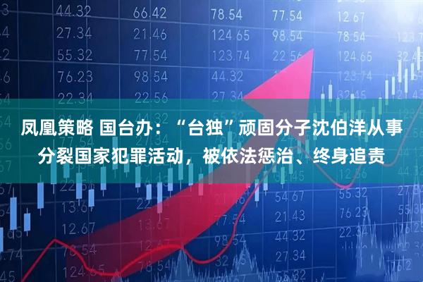 凤凰策略 国台办：“台独”顽固分子沈伯洋从事分裂国家犯罪活动，被依法惩治、终身追责